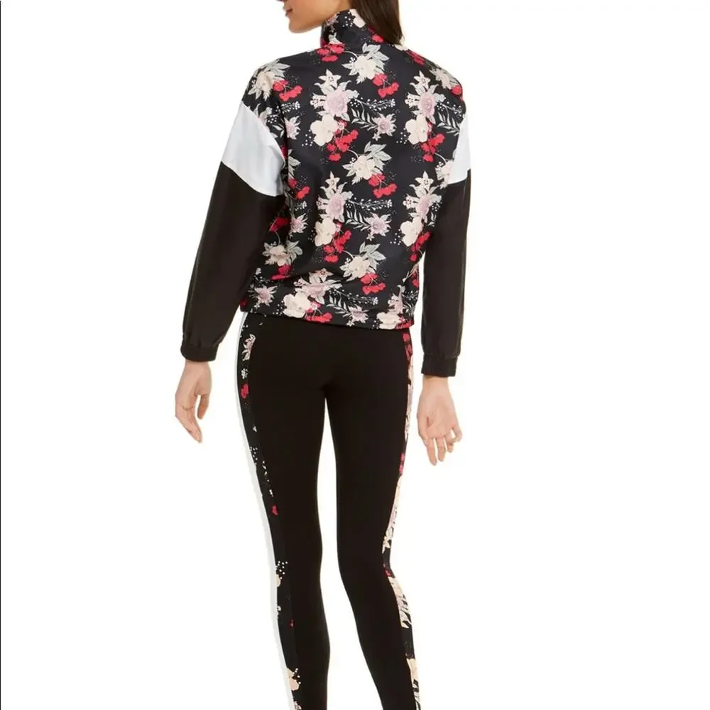 PUMA Jacket NWT Floral, Color Blocked Track Workout Zip Up Women's Medium - Picture 5 of 6